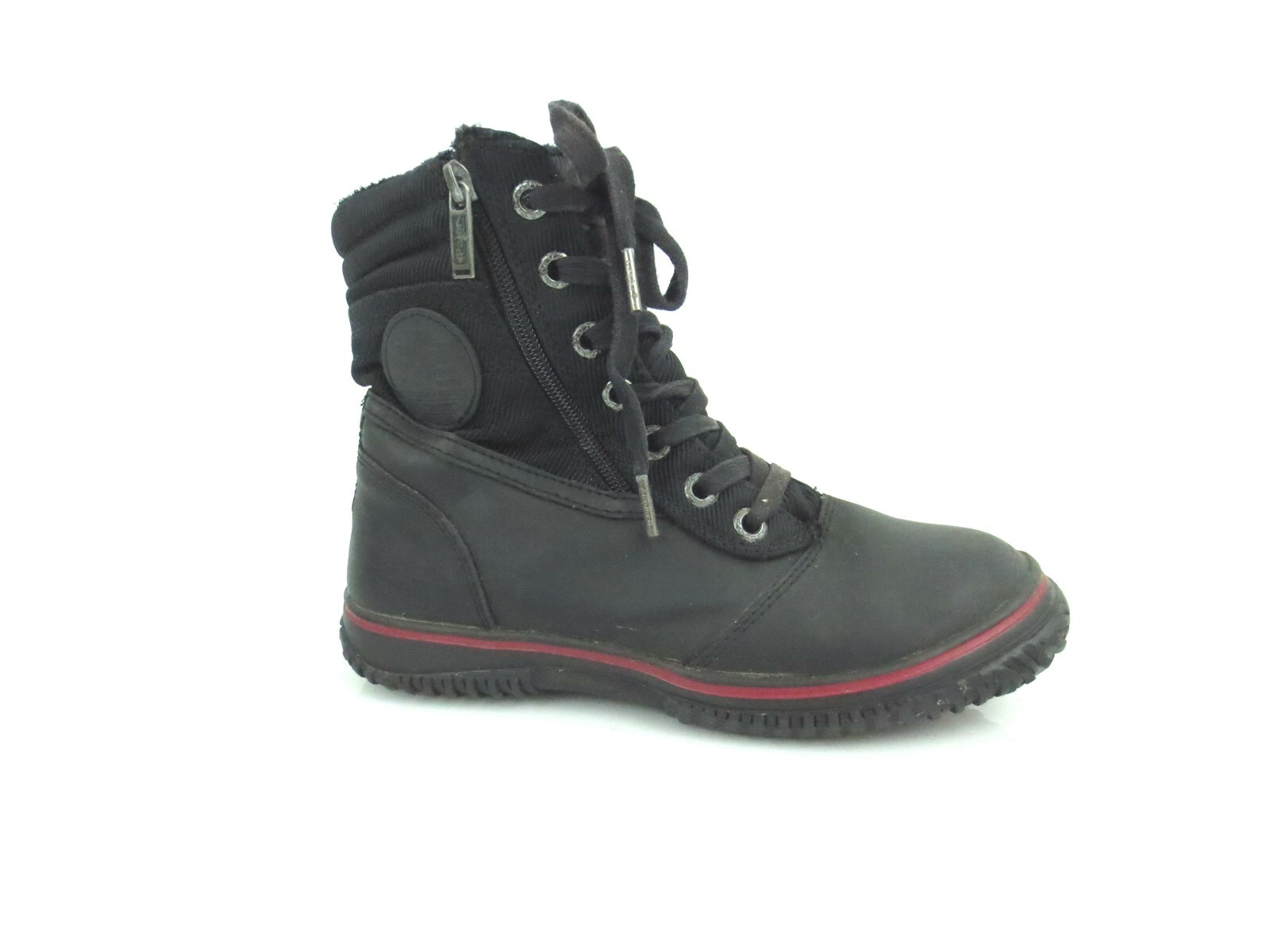 PAJAR Girls Winter Boots -30 Waterproof Black Lace Up Canada Size US 6-6.5 [A82]