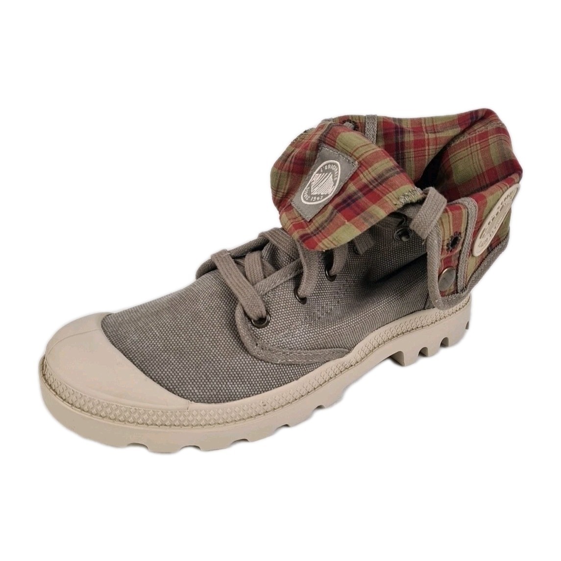 🚨 Palladium Mustard High 92353200 Outdoor Hiking Canva Women Boots Boue Size 8