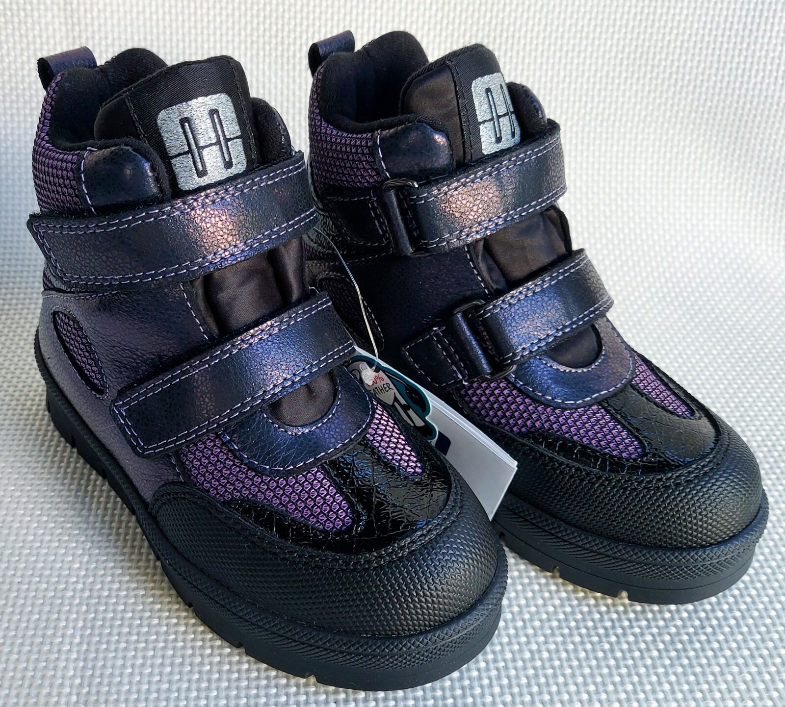 Minimen Girls Winter Boots EU 26 US 9 Purple Black Arch Support Orthopedic NWT