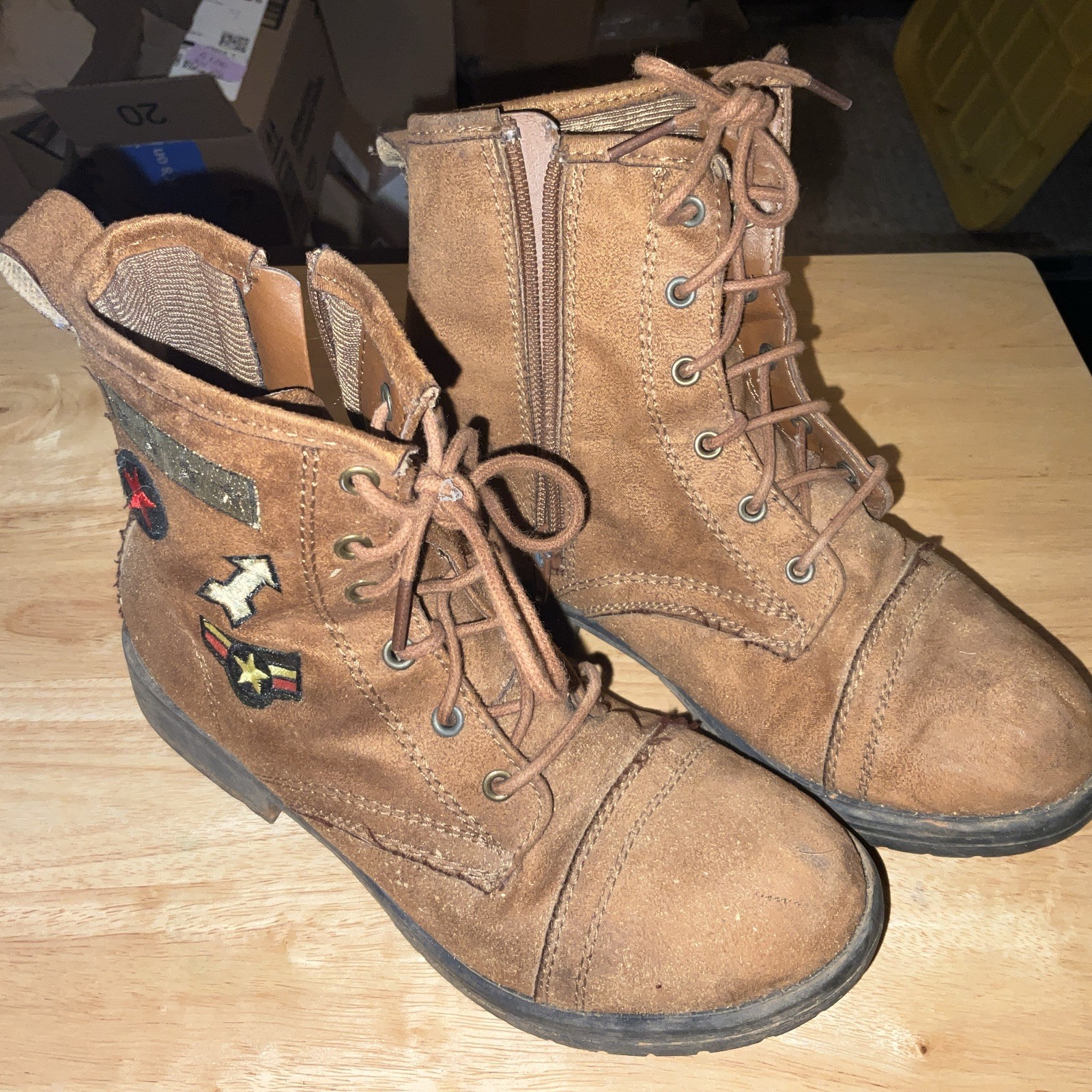 Girls Boots Size 2 Brown