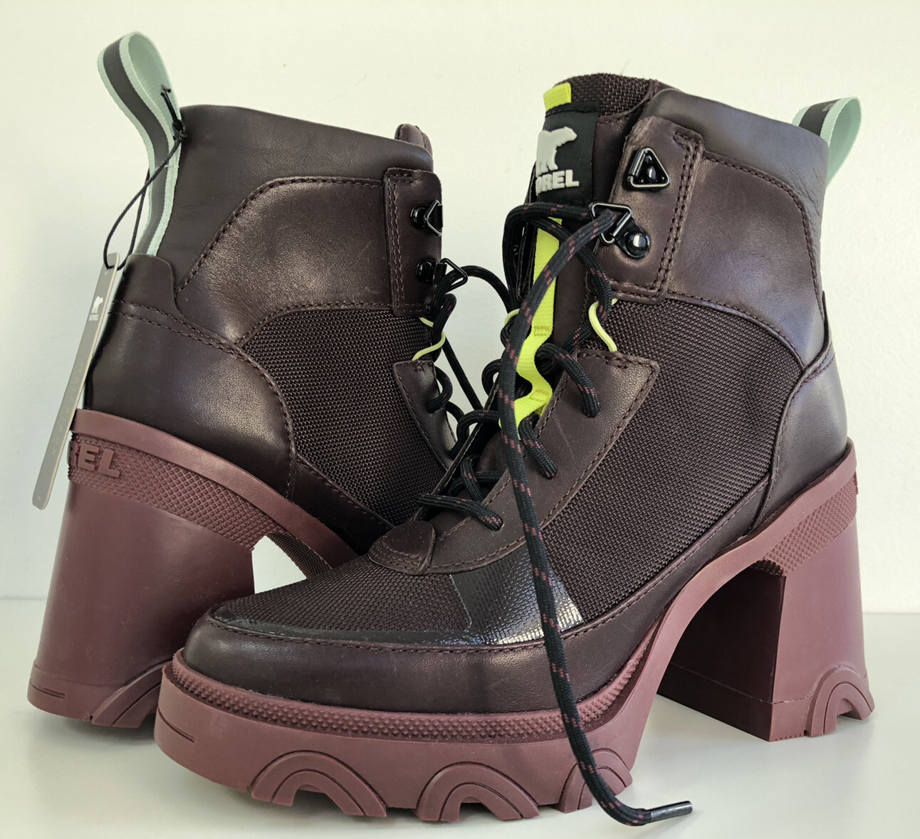 Sorel Women Boots Brex Heel Lace Booties Waterproof Size US 6 New