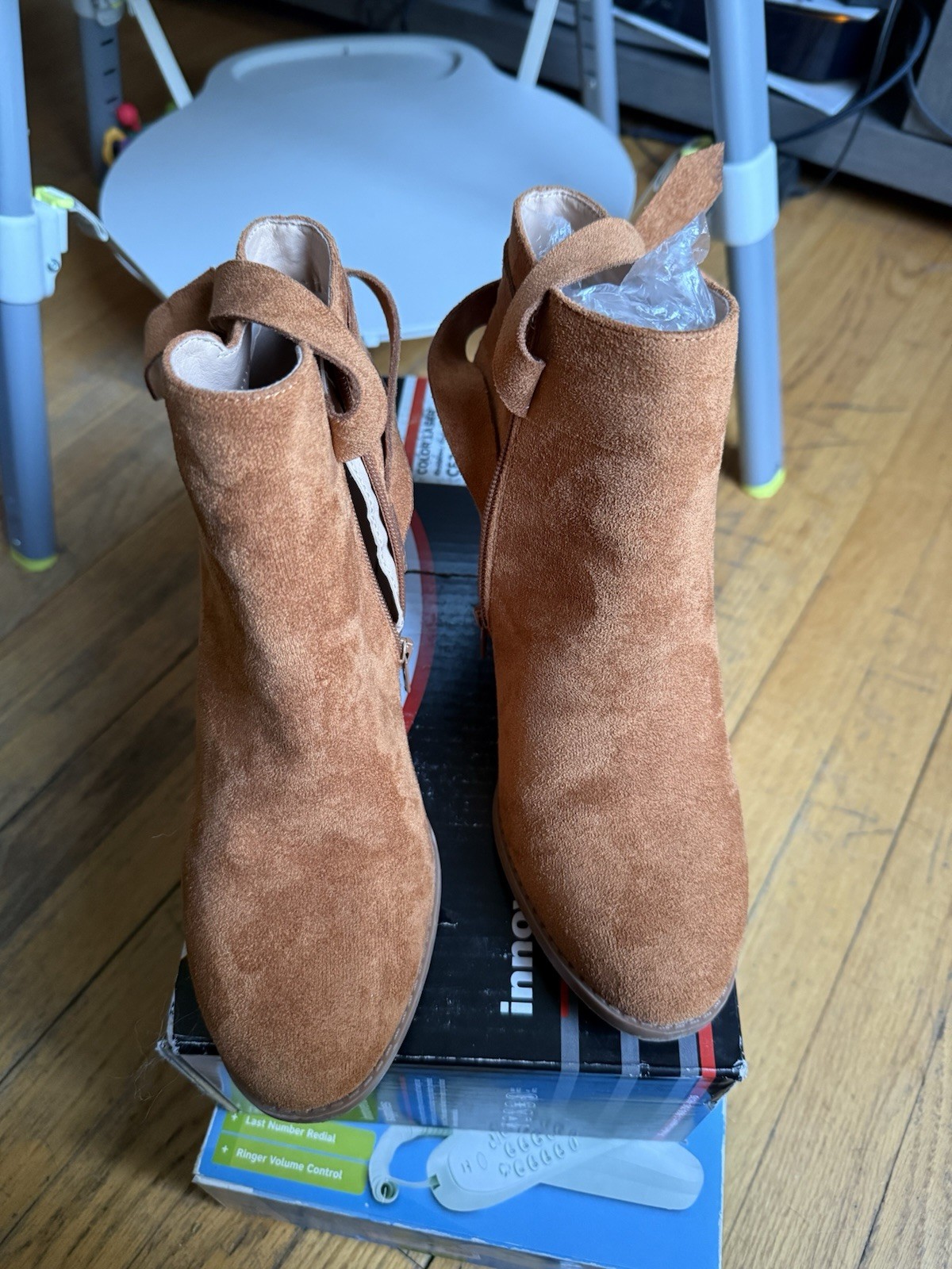 Women Boots Zby Women Ankle Boots Size 8.5 Brown