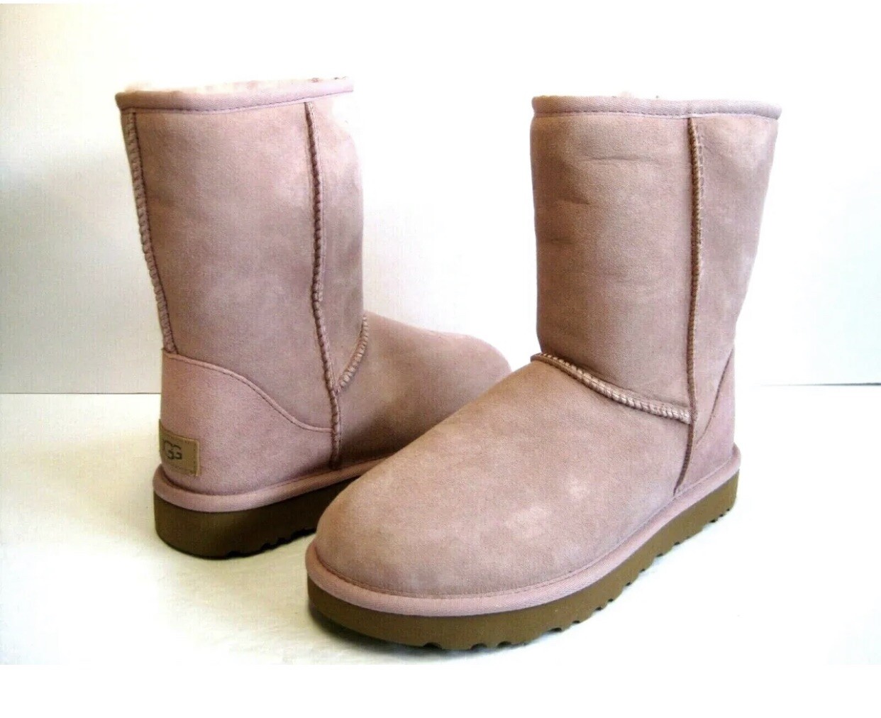 UGG CLASSIC SHORT II WOMEN BOOTS SUEDE PINK CRYSTAL US 6 /UK 4 /EU 37 /JP 23