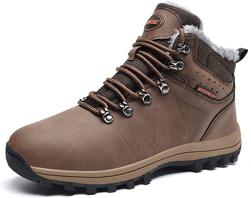 ZF ZEFUHER Winter Snow Boots for Women Mens Ankle Waterproof Hiking Warm Size 11