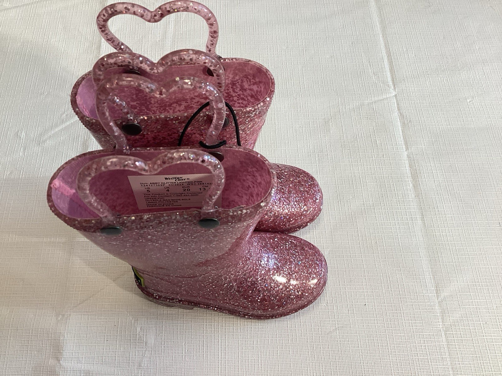 western Chief Toddler Girls Boots 5 ‘ Abby Shimmer Glitter Rain Boots 5