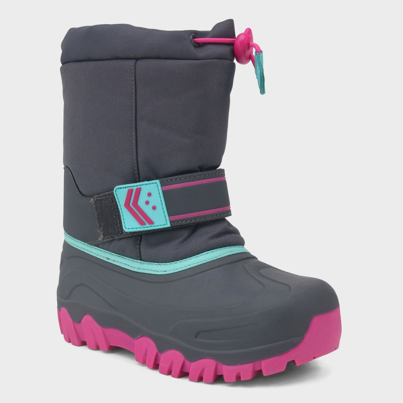 NEW Girls’ Pita Toggle Top Winter Boots – Cat & Jack Gray Pink sz 6