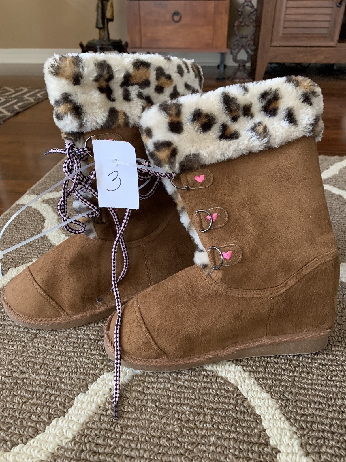 Very Cute Rugged Bear Girls Winter Boots SZ 3