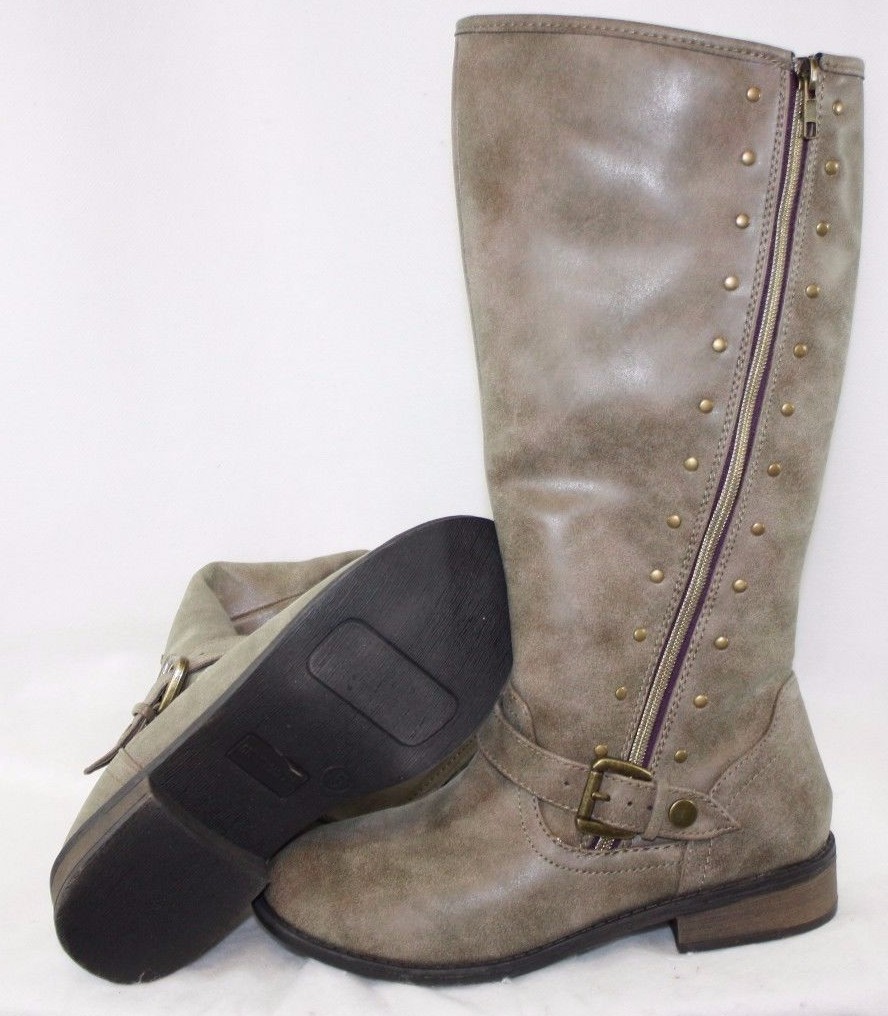 NEW Girls Youth Kids STEVE MADDEN JNatasha Stone Synthetic Leather Boots Shoes