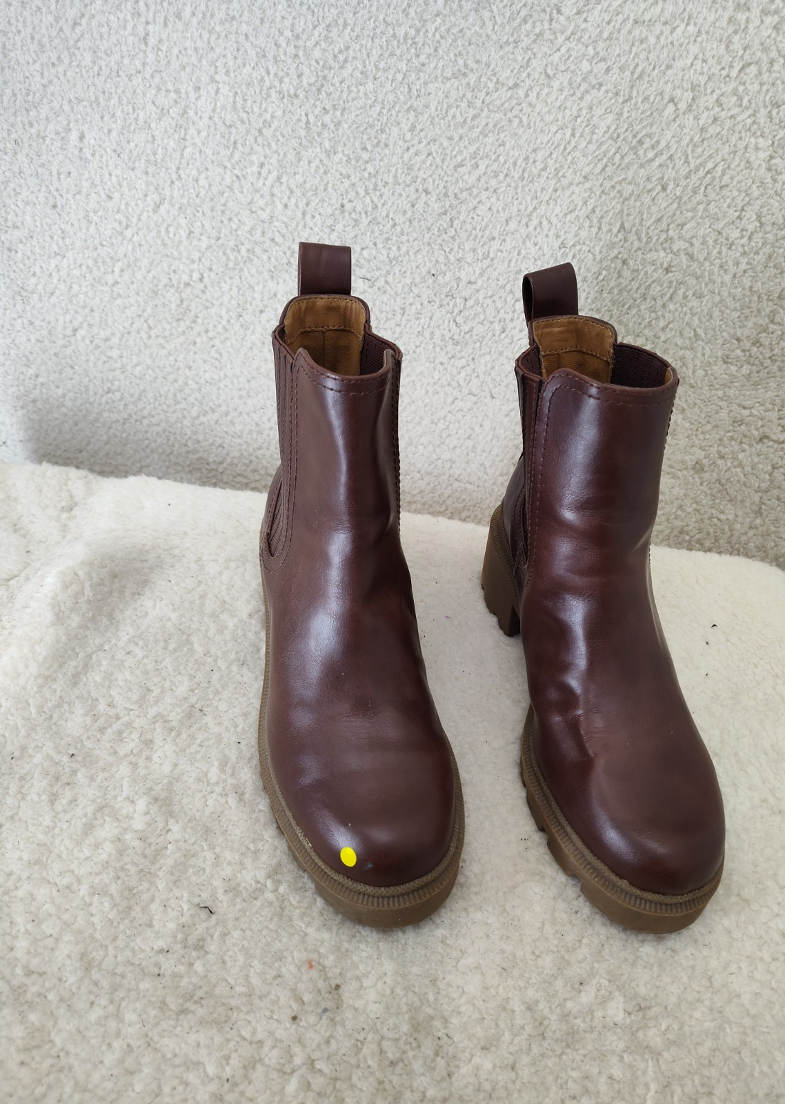 Universal Thread Women Boots 8 Brown Pull On Casual Comfort Fit Booties Shoes