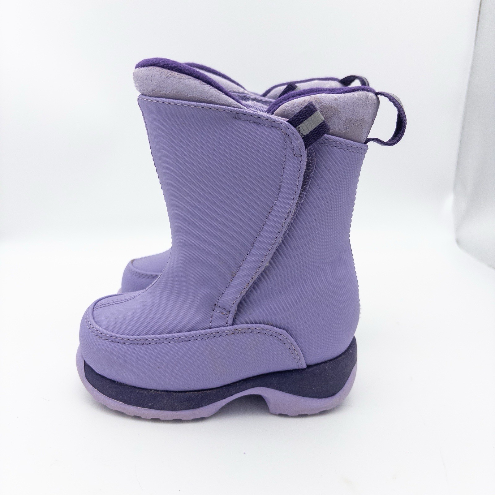 Lands End Girls Winter Boots Snow Rain Purple Insulated Toddler Little Size 6