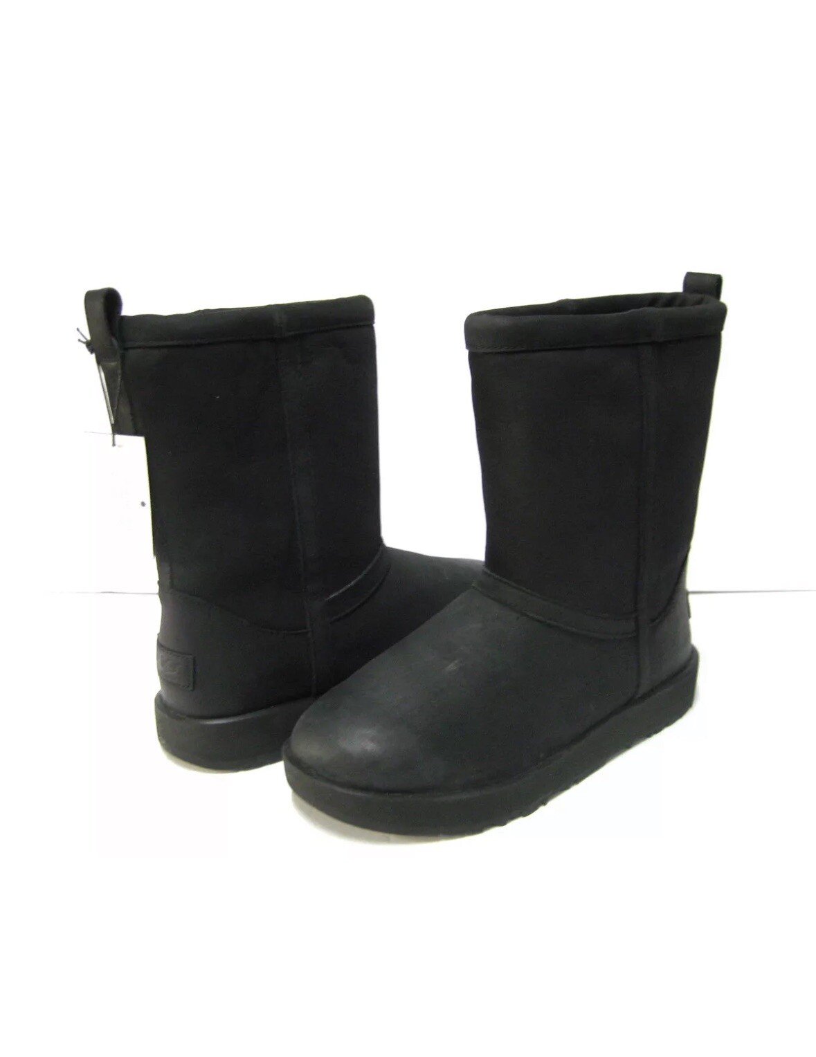UGG CLASSIC SHORT LEATHER WATERPROOF WOMEN BOOTS SUEDE BLACK US 7/UK 5
