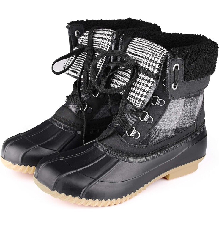 Nature Wind Women Winter Boots Lace Waterproof Insulated Nonslip Fur Lined NWT