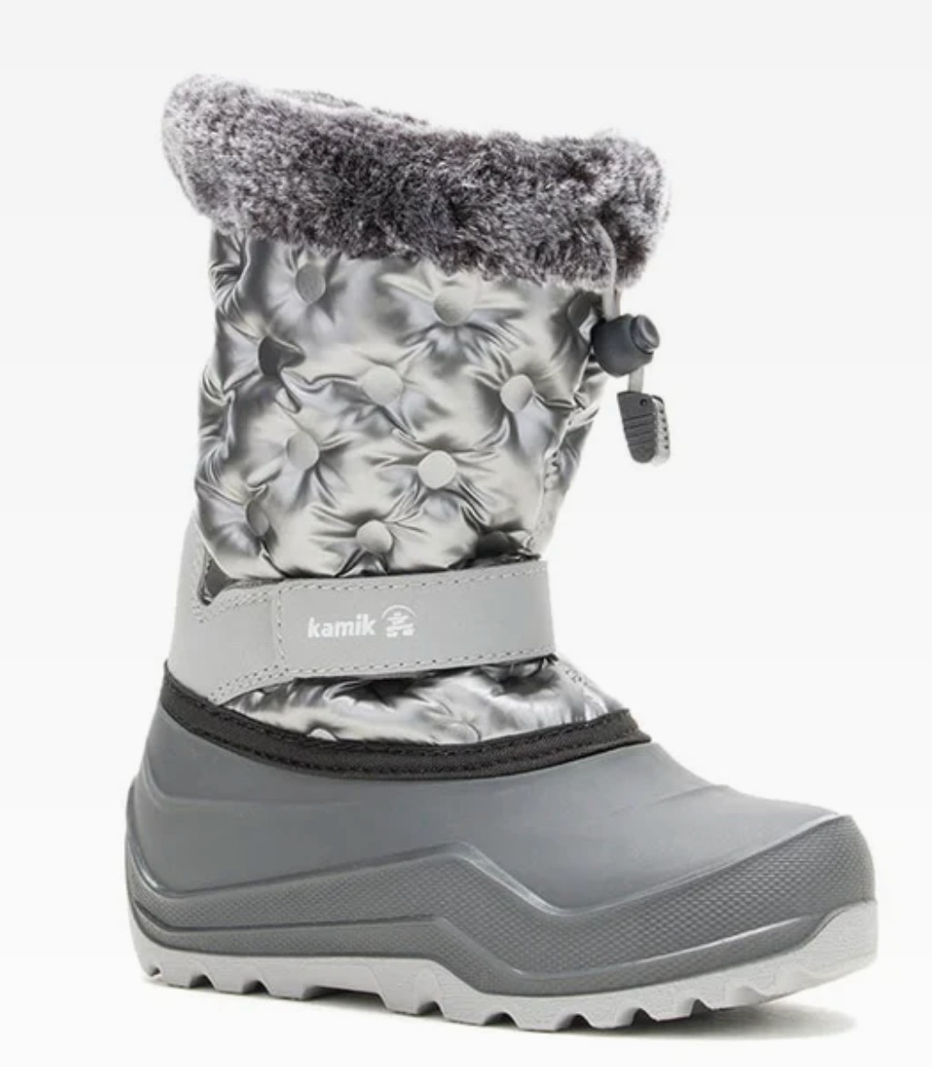 KAMIK ** PENNY 3 ** WINTER BOOTS – GIRLS SIZE 12 – SILVER