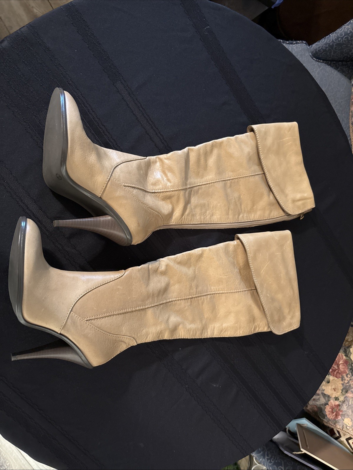 BCBG MA-NATANY LEATHER WOMEN BOOTS DOE EQUESTRIAN CALF