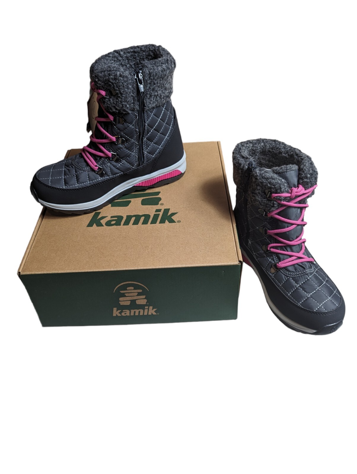 Kamik Libra Waterproof Girls Winter Boots Size 7 Youth New In Box NF4380 CFS