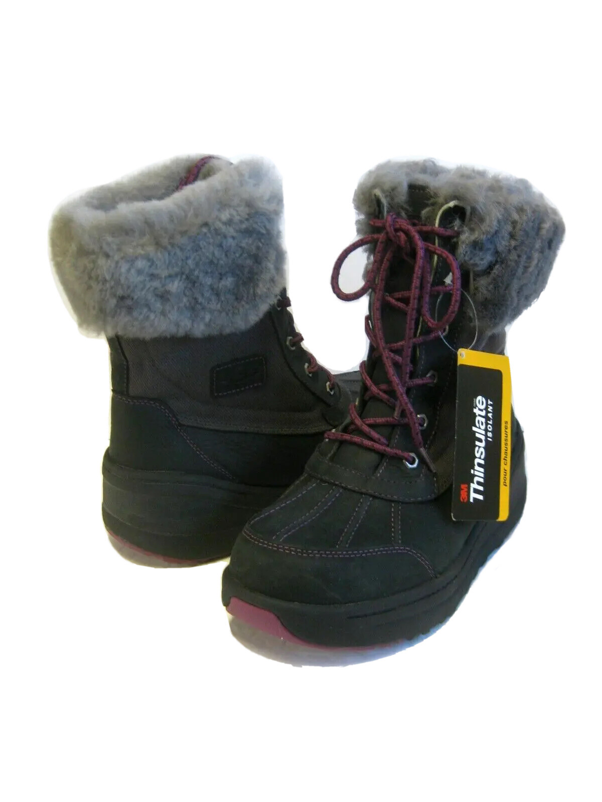 UGG CELISTE WOMEN SNOW WINTER BOOTS LEATHER BLACK US 9 / UK 7.5 /EU 40