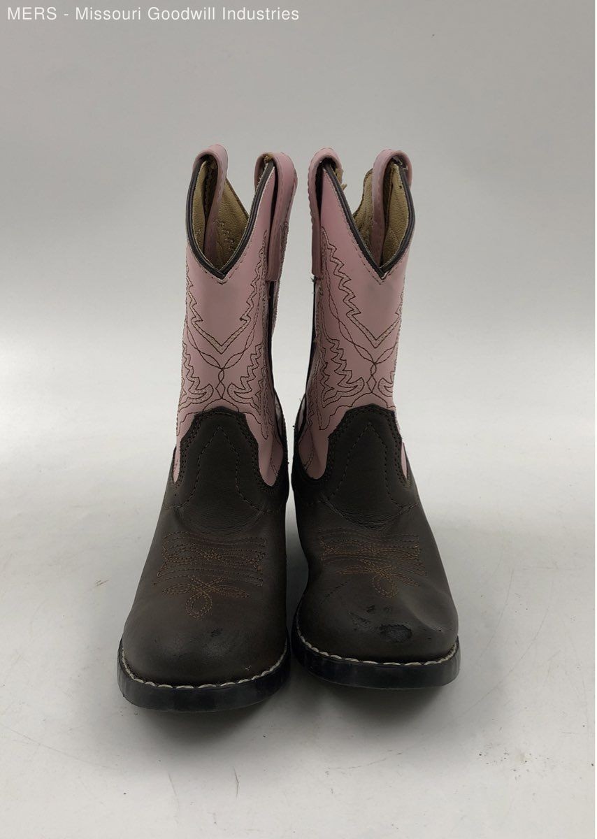 Smoky Mountain Boots Girls Light Pink & Brown Boots – US 12