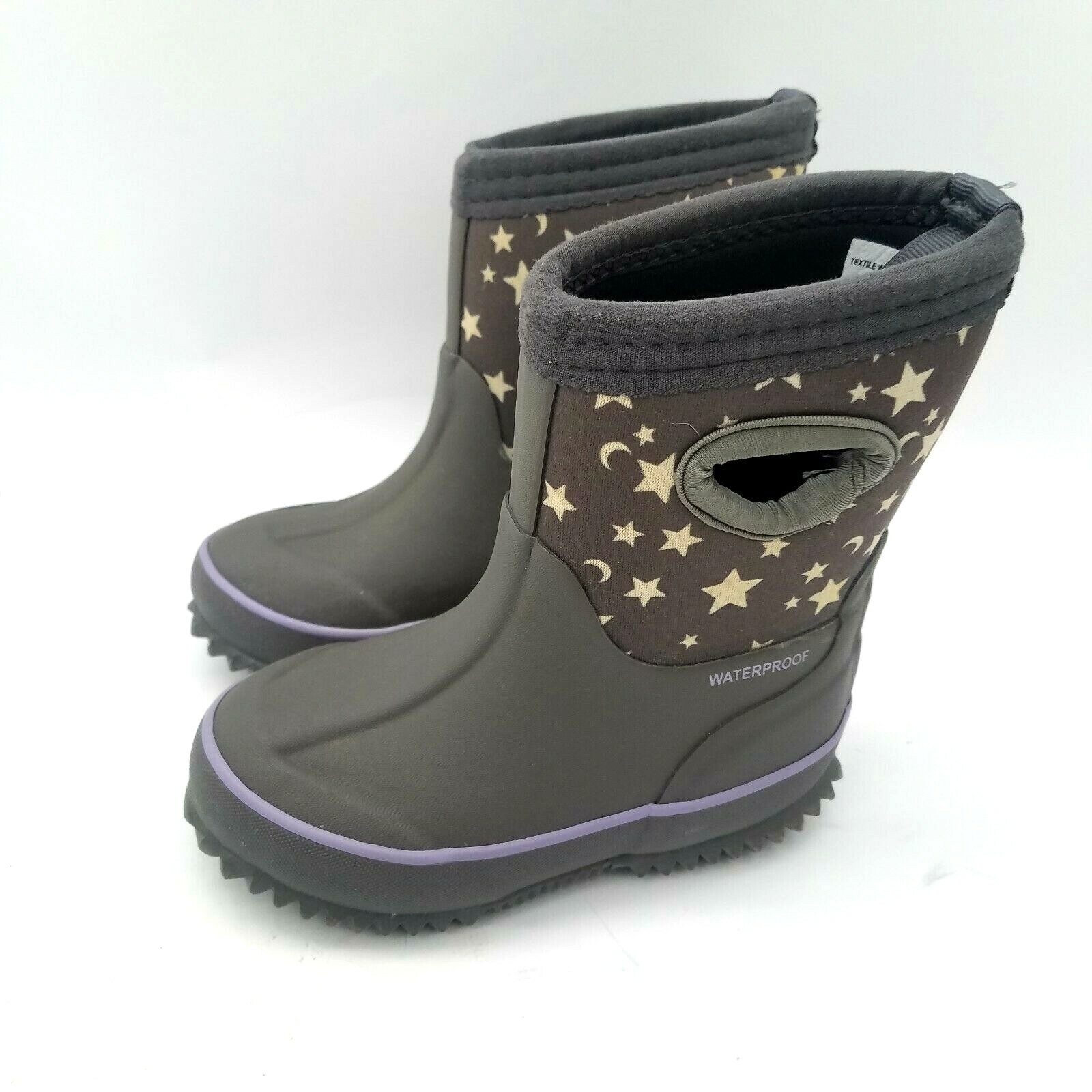 Cat & Jack LEONORA Grey Waterproof Neoprene Toddler Girls Winter Boots Size 6