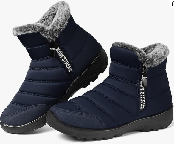 SHIBEVER Women Winter Snow Boots size 5: Waterproof Fur Lined Warm Boot Outdoor