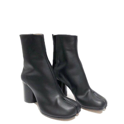 2022 New Fashion Boots Split Toe High Heel Women Boots Leather Women Shoes