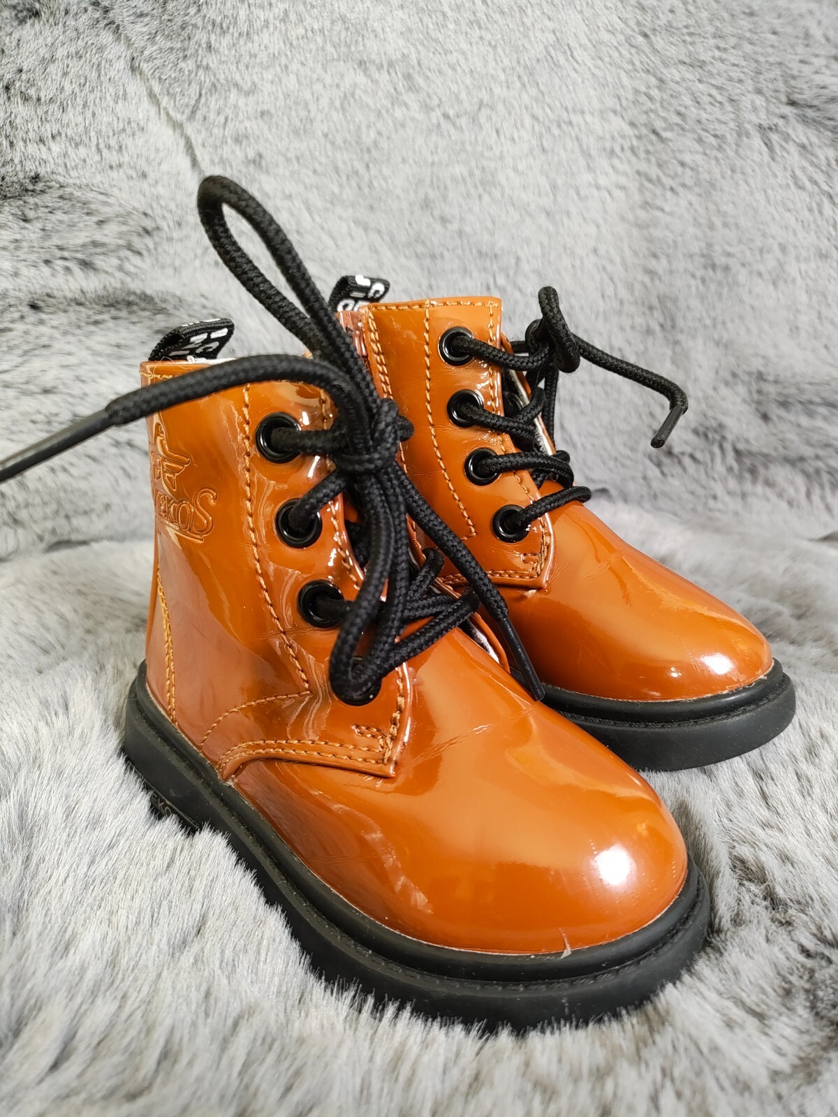 Ovekos Girls Boots 4.5 Brown Lace Up Lined Casual Comfort Ankle Bootie Shoes