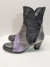 Everybody by BZ Moda EU Patchwork Leather Zip Up Women Boots Bootie Size 7