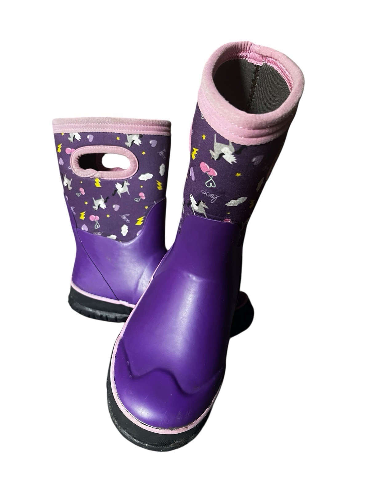 BOGS Kids’ size 13 Grasp Pegasus Waterproof Rain Boot Girls Boots Purple
