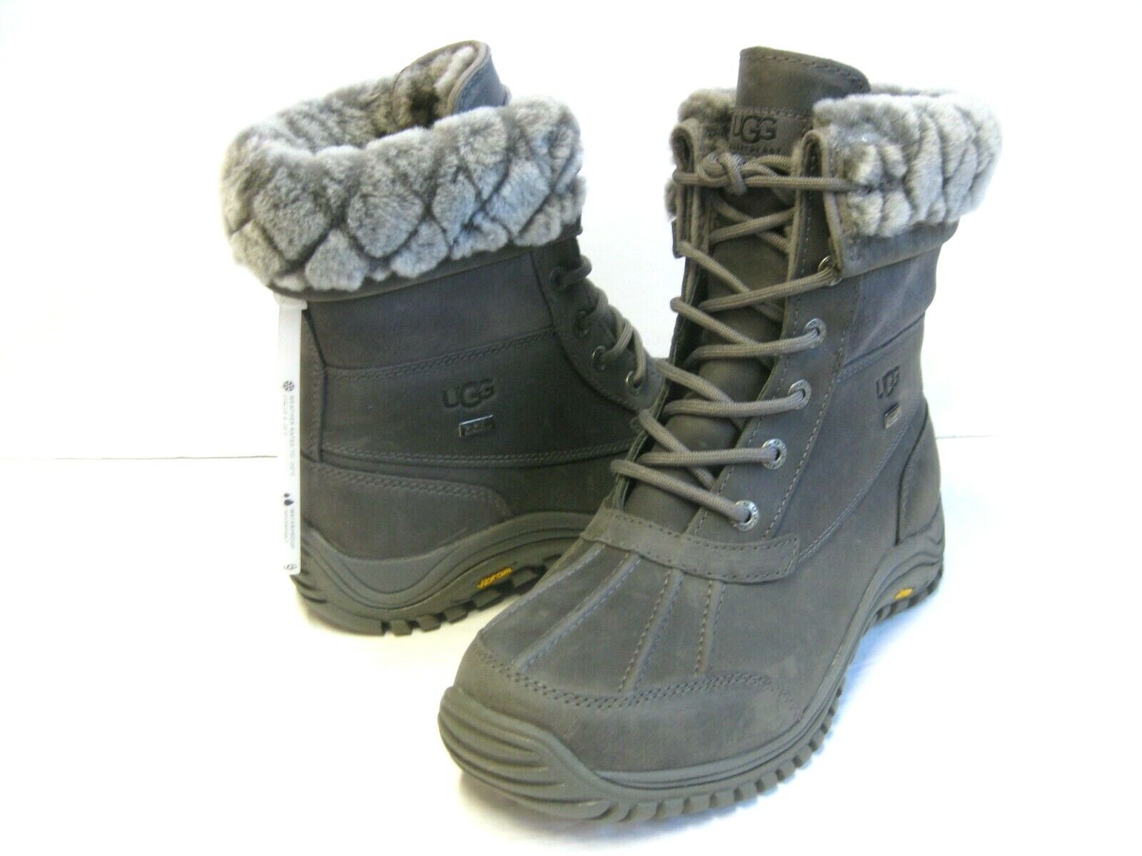 UGG ADIRONDACK II LUXE QUILT WOMEN WINTER BOOTS GREY US 7.5 /UK 5.5 /EU 38.5
