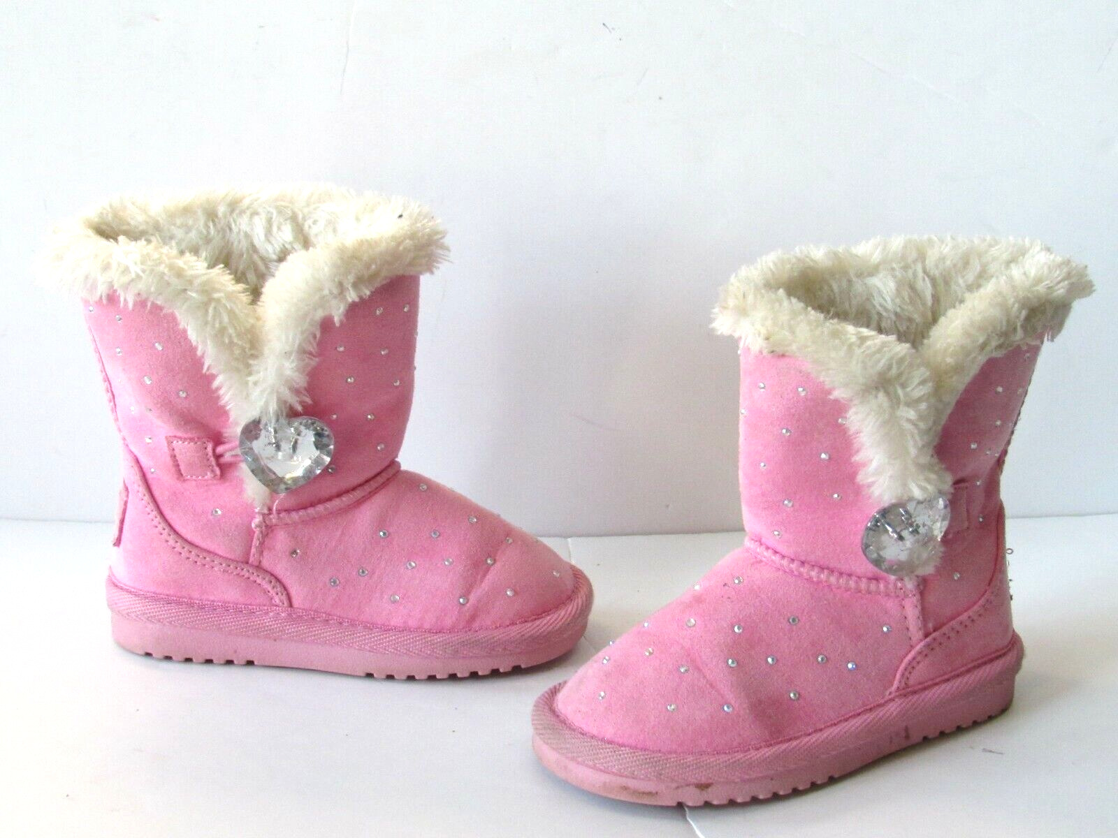 PIPER Pink Rhinestones Fleece lined Toddler Girls Winter Boots size 6 FREE SHIPP