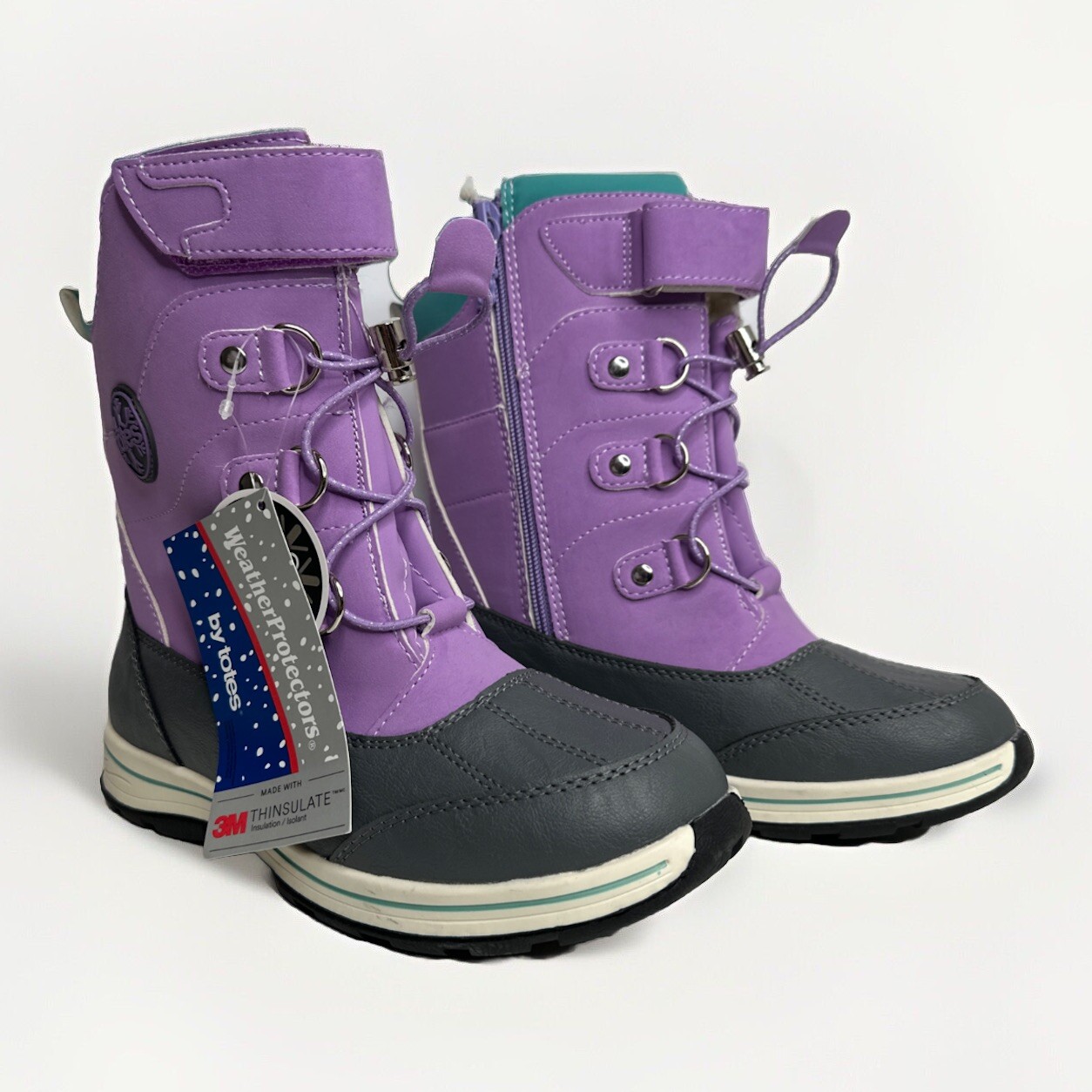 Totes Diamond Girls Winter Boots – 3M Thinsulate – Weather Protectors – Kids 4