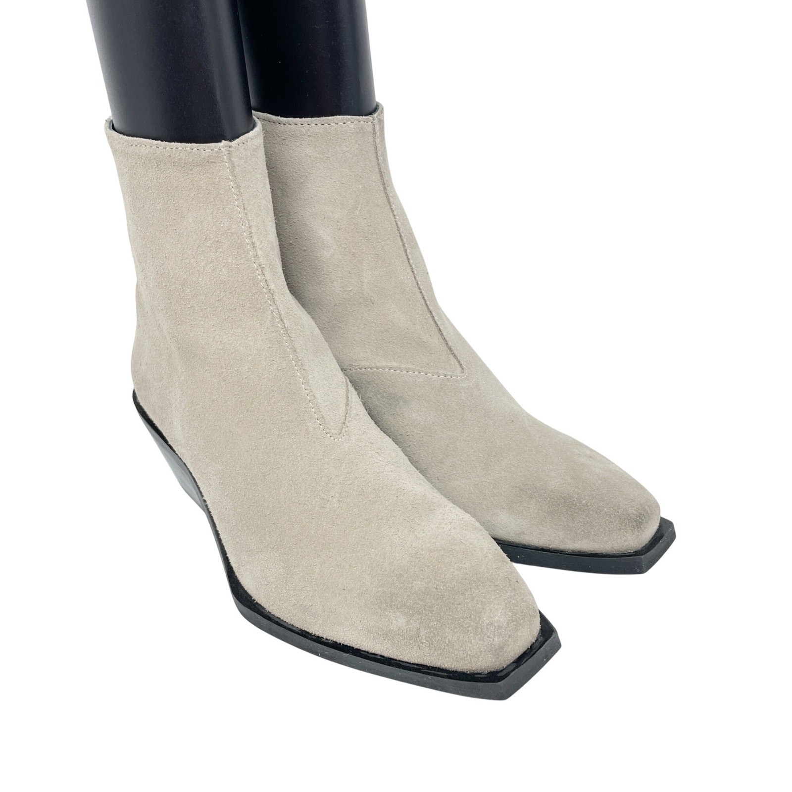 All Saints Lenora Women’s Tan Suede Cuban Heel Women Boots Size 7