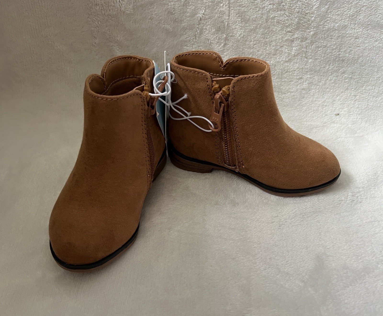 Cat & Jack Boots Toddler Girls Penelope Sz 5 Booties Zipper Shoes Brown