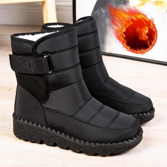 Boots Women Non Slip Waterproof Winter Snow Boots Ankel Length Platform Shoes