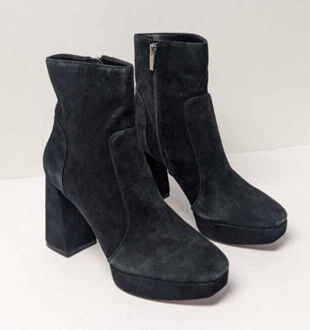 Vince Camuto Penella Platform Ankle Boots, Black, Women’s 7