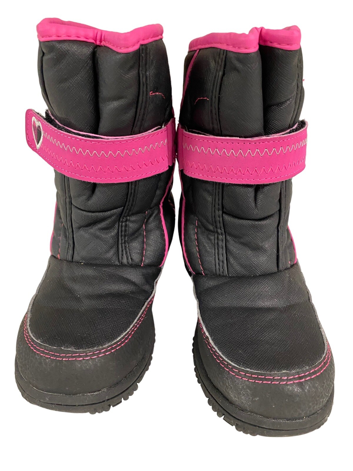 Unbranded Girls Boots Size 12 Black/Pink, Strap Closer
