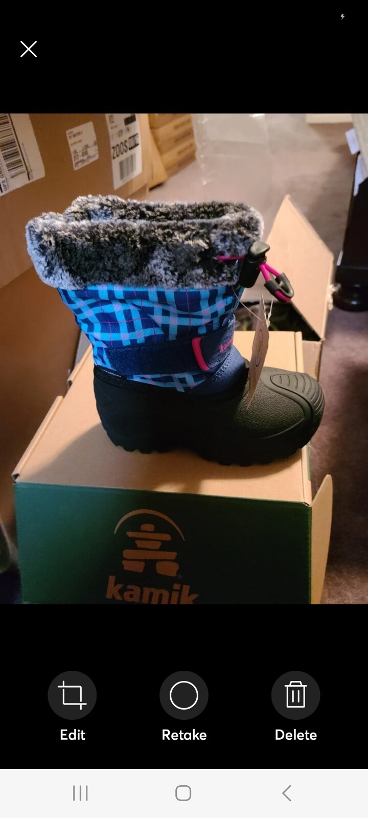 Kamik Girls Winter Boots Size 8 Or 9