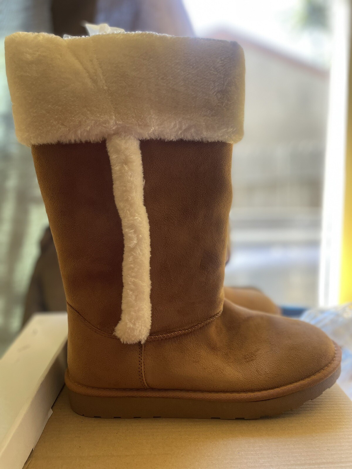 ARIZONA JEAN CO WOMEN WINTER BOOTS SIZE 8M Sequoia Cognac NEW With Orig Box