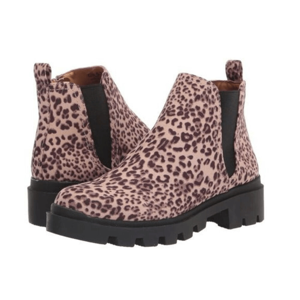 Dolce Vita Girls Boots sz 5 Combat Animal Print NEW# bag 25-E