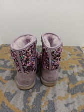 UGG Lilac Girls  Boots size 4 Classic Stellar Sequin ** See Discription **