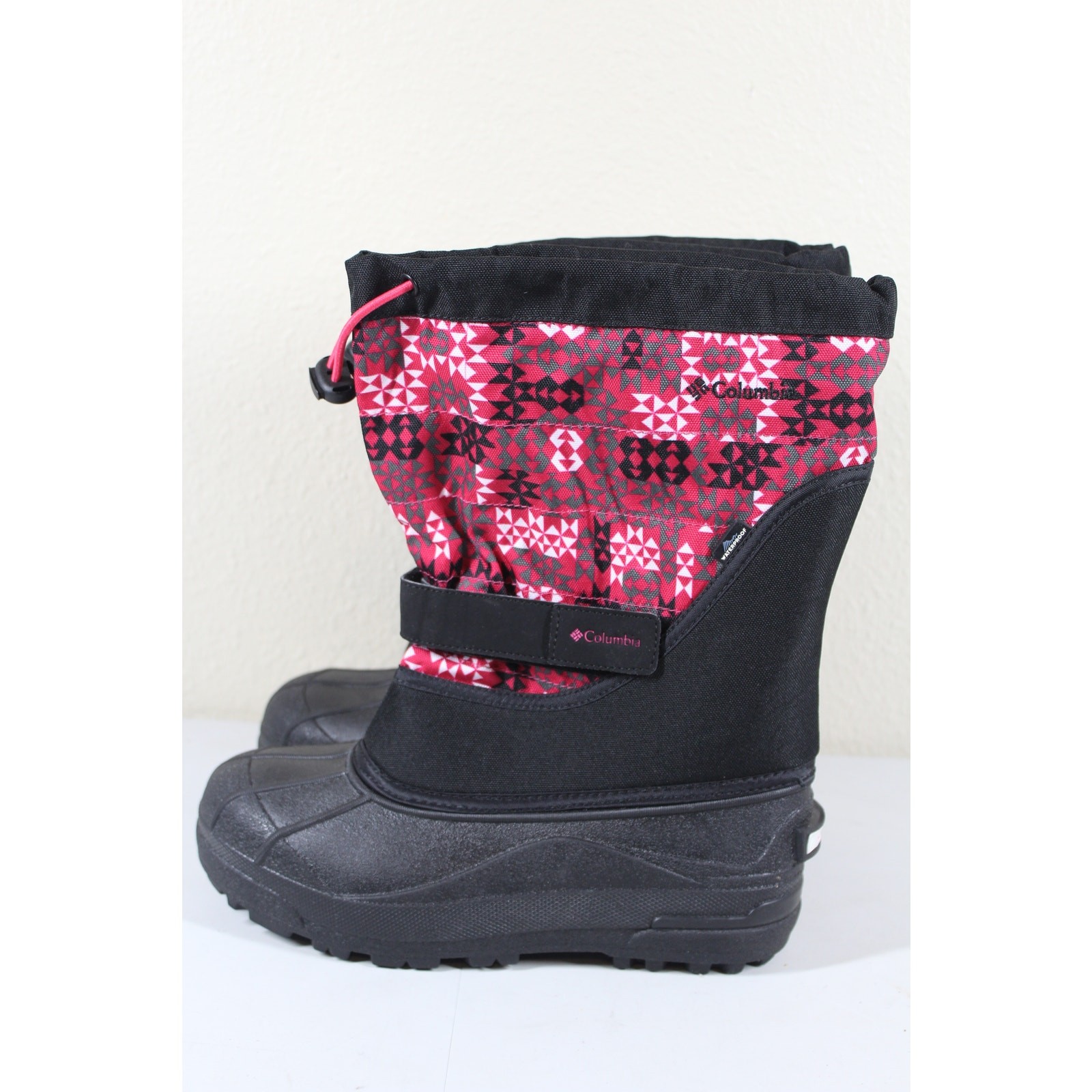 COLUMBIA Girls Winter Boots Youth Size 7 Black Waterproof Felt Lined Shoes NEW