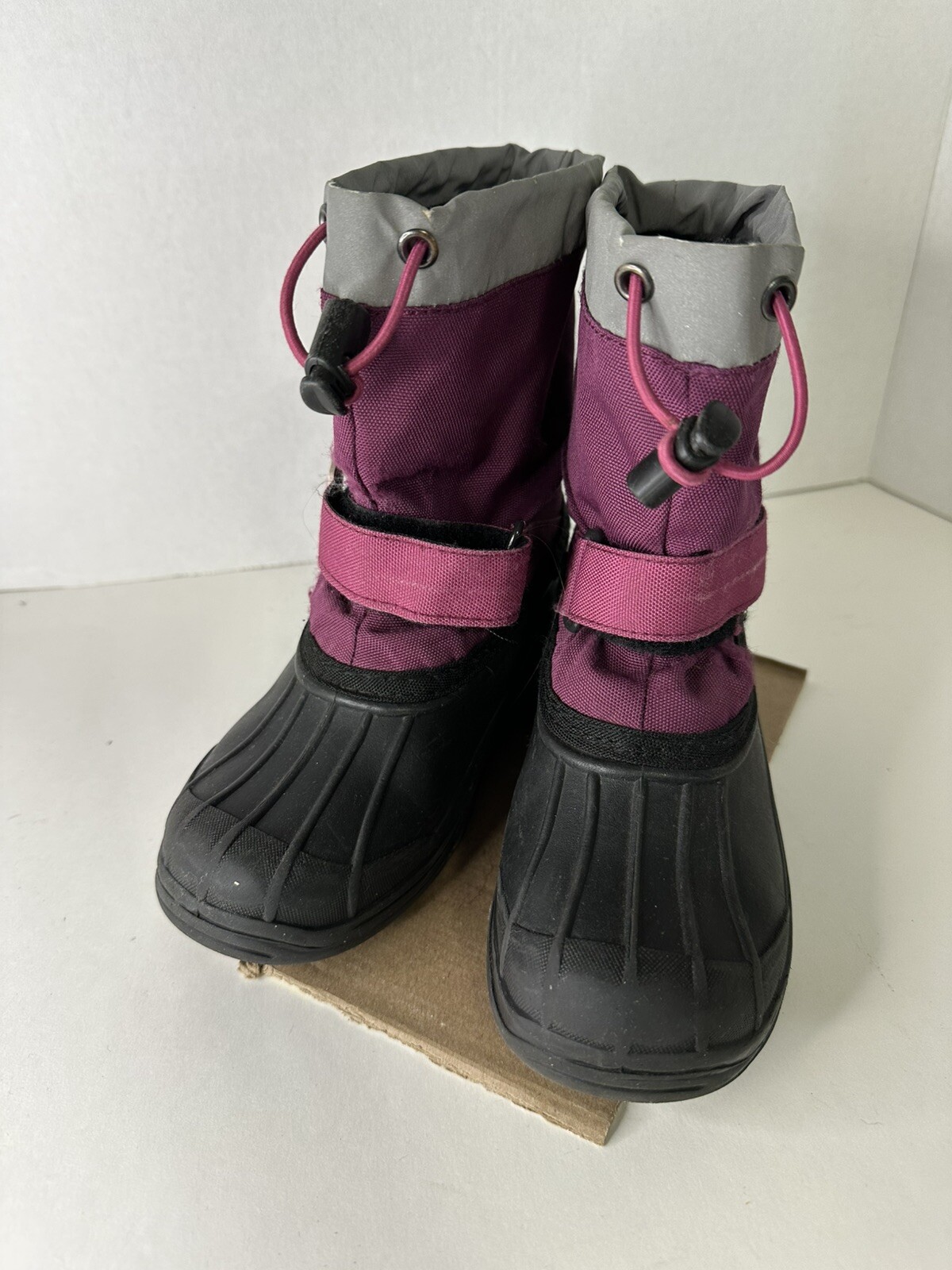 Waterproof Girls Winter Boots W Liners, Toddler Size 11 Purple Kids Children