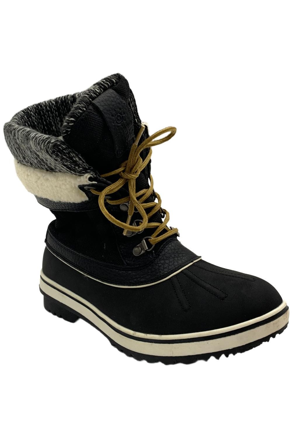 GLOBAL WIN Women’s Waterproof Winter Boots Black