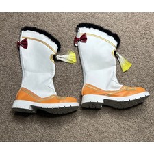 Genshin Impact Yaoyao Shoes Cosplay Women Boots Size 4.5 Halloween Boots Anime