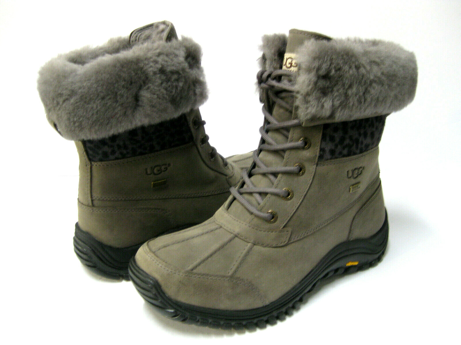 UGG ADIRONDACK II EXOTIC WOMEN WINTER BOOTS CHARCOAL US 6 /UK 4 /EU 37