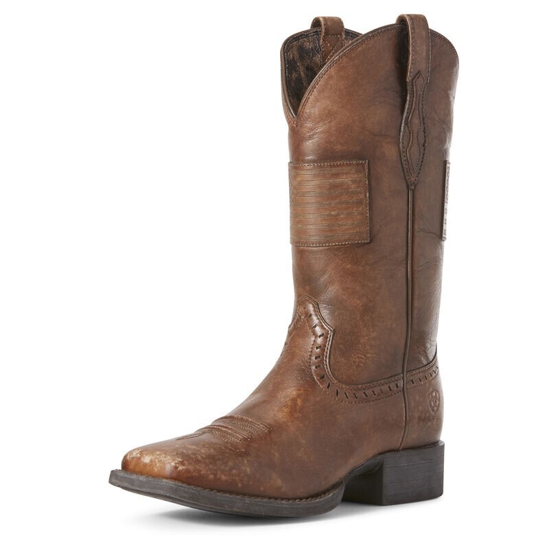 Ariat Women’s Round Up Patriot Boot, 10027381, Silly Brown, 8.5B, NIB