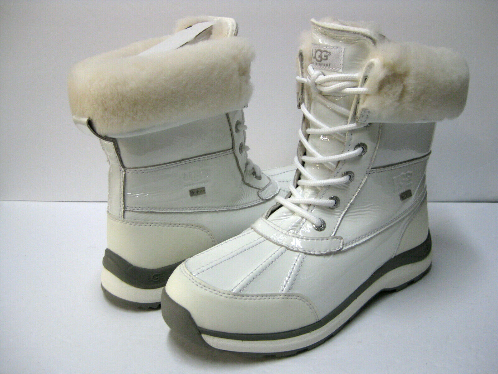 UGG ADIRONDACK III PATENT WOMEN WINTER BOOTS WHITE US 10 /UK 8 /EU 41