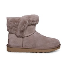 UGG SANIYA SHEARLING MINI WOMEN BOOTS SUEDE CARIBOU US 7 /UK 5 /EU 38 /JP 24