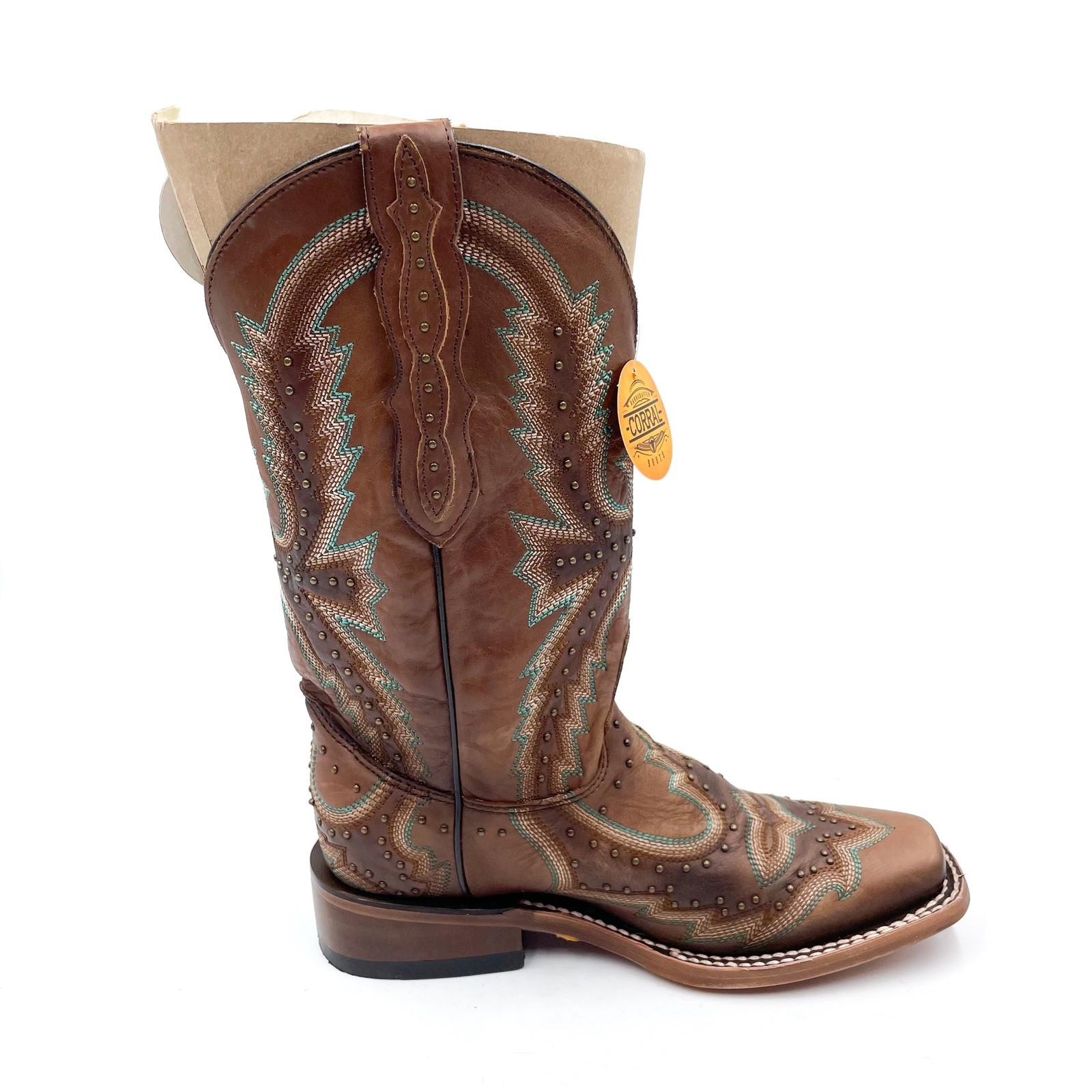 Corral Western Boots **LEFT SHOE ONLY Amputee C3688 Brown Embroidered Size 8