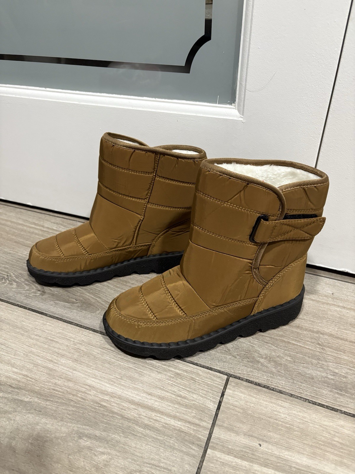 Women Boots 2024 Winter Shoes Sz 9 women Waterproof Snow Boots Winter Warm beige