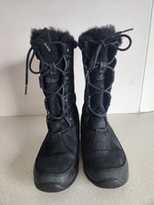 THE NORTH FACE WOMEN WINTER BOOTS INSULATED SIZE 6 BLACK SUEDE LEATHER